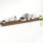 55 Inch Floating Shelves, 8 Inch Deep Floating Shelves for Wall, Hanging Shelf with Invisible Brackets, Deep Shelves for Bath