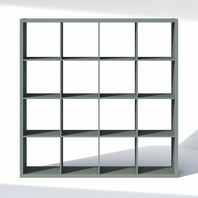 Furinno Cubic Closet Organizers and Storage, 16-Cube Closet Organizer, Open Shelf Closet Storage, Extra Thick Frame for Wardr