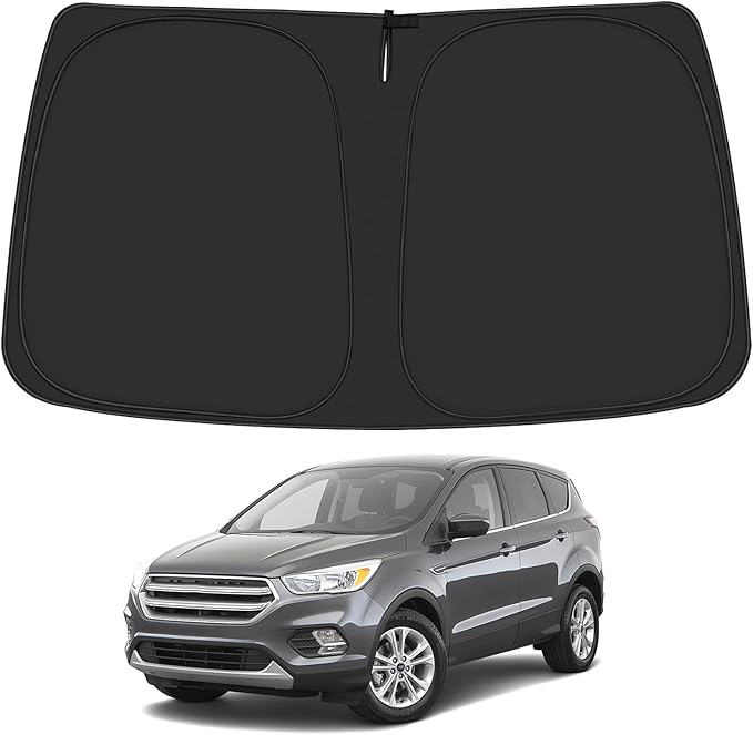 Windshield Sun Shade for 2013-2019 Fo-rd Escape Accessories, Foldable Window Sunshade Sun Visor Protector, Front Windshield Sunshade Sun Shield Blocks UV Rays Heat
