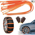 2026 New Snow Chains Tire Chains for Car, Trucks, SUV Universal Emergency Snow Tire Chains, Adjustable Anti-Slip Tire Cables 