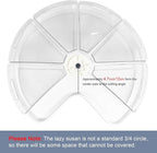 Leeden Lazy Susan Organizer for 26" Diameter Corner Lazy Susan, Plastic Kitchen Cabinet Storage Bins with Handle, 4 Packs, 1/