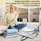 12pcs Clear Storage Bags 40L Large Plastic Blanket Storage with Zipper and Handle Closet Organizers Containers Foldable Movin