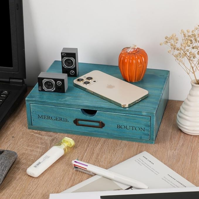 Wooden Storage Box Apothecary Drawers Vintage Wooden Drawers Wood Desktop Organizer Countertop Storage Box Library Card Catal