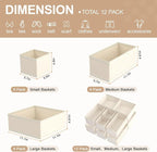 Drawer Organizer Clothes & Dresser Organizers - 12 Pack Foldable Drawer Dividers, Baby Clothes Organizer & Nursery Storage fo