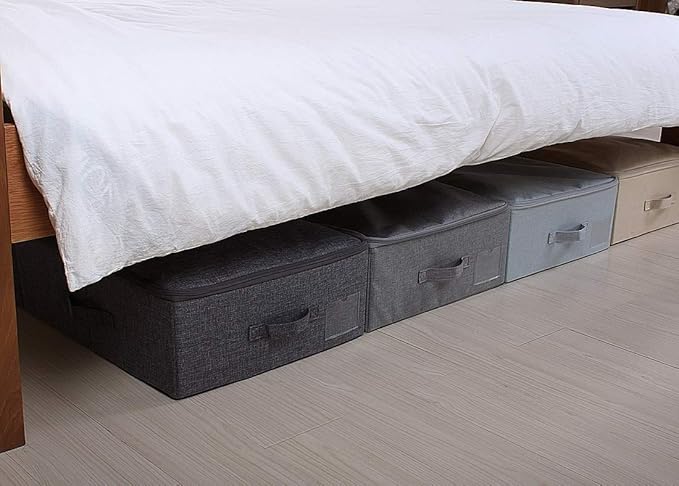 iwill CREATE PRO Folding Washable Dustproof Under bed Storage Bins with Lids, Underbed Storage Containers for Closet, Wardrob
