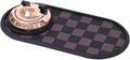 Car Dashboard Mat Kit: 360° Rotating Phone Holder, Parking Number Plate, Universal Anti-Slip Organizer Pad (Luxury Gold)