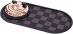 Car Dashboard Mat Kit: 360° Rotating Phone Holder, Parking Number Plate, Universal Anti-Slip Organizer Pad (Luxury Gold)