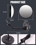 Convex Mirror, Blind Spot Mirror, Anti-Shake Side Rearview, Easy-Install Round Mirrors with Arm Assembly For Lorry Truck Trailer Bus And All Large Vehicles, 1PCS