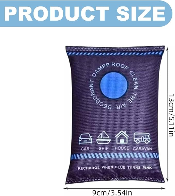 1/2/4/6/8 PCS Reusable Dehumidifier Bags - Portable Car Interior Window Moisture Absorber, Condensation Prevention Tool for