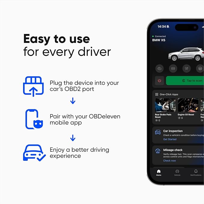 OBDeleven 3 Ultimate Professional Code Reader OBD2 Bluetooth Diagnostic Scan Tool Fault Reader (Android and iOS)