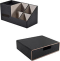 PU Leather Stackable Organizer Drawer,Plus Size Tissue Box Cover