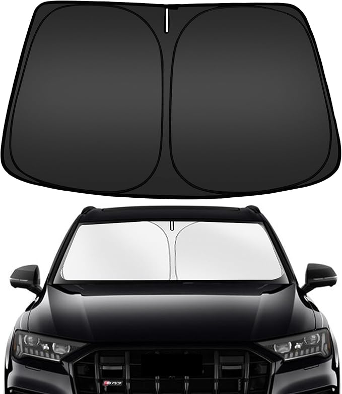 ARISMOTOR Windshield Sun Shade for Audi Q7 2016-2025 2026, Custom Fit Foldable Front Window Sunshade Sun Visor Protector, Block UV Rays Keep Your Car Cooler