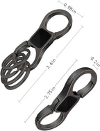 Key Chain Quick Release Spring 2 Pack with 4 Key Rings Heavy Duty Keychain Organizer for Men and Women