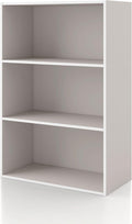 Homes: Inside + Out Apexa 3-Tier Cube Storage Organizer Shelves, Stackable Wood Bookcase Fits Cubby Bins for Organization, Do