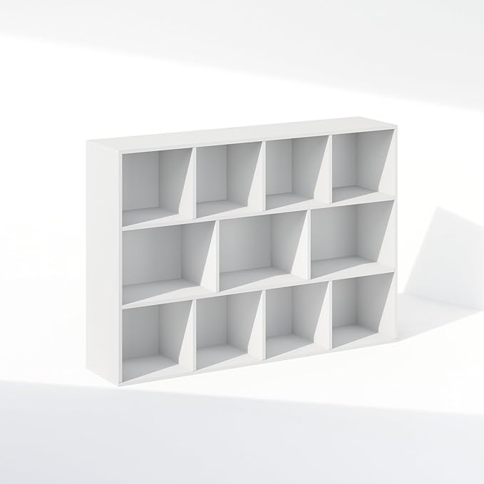 Furinno Reed Closet Organizers and Storage, 11-Cube Closet Organizer, Open Shelf Closet Storage, for Wardrobe, Bedroom, Livin