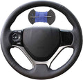 Leather Steering Wheel Cases Car Steering Wrap Stitch Steering Wheel Cover Fit for Honda Civic Civic 9 2012 2013 2014 2015,Blue