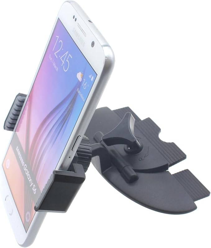 Car Mount CD Slot Holder Cradle Compatible with Motorola Edge (2024,2023,2022,2021,2020), Swivel Dock Strong Grip CD Player Slot