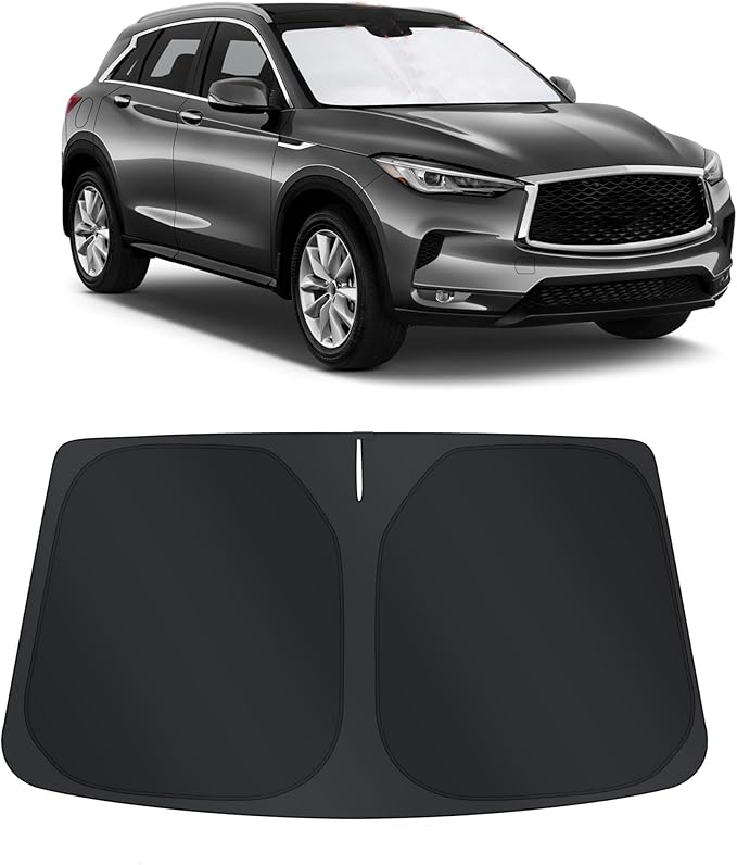 TINGLU Sun Shade for Infiniti QX50 & 2021-2025 2026 QX55 2019-2021 Accessories Windshield Sun Shade Window Shade UV Rays Protection Sun Visor Cover with Steering Wheel Sunshade Storage Bag