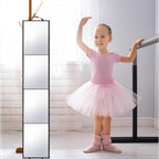 Foldable Full Length Mirror 2-in-1 Wall-Mounted or Tabletop Mirror, Portable Travel Mirror with Handle for Dance Home Bedroom