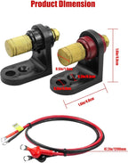Battery Jump Post Kit with Cable and Mounting Bracket Fit for Can Am X3 Polaris RZR 2 or 4 Seats, Heavy Duty Remote Battery Charging Post Kit for UTV ATV Truck Car Trailer Boat Diesel Engine