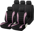 Foneso Car Seat Covers, 100% Breathable with Composite Sponge Inside, Airbag Compatible Universal Fit Accessories Auto for Ca