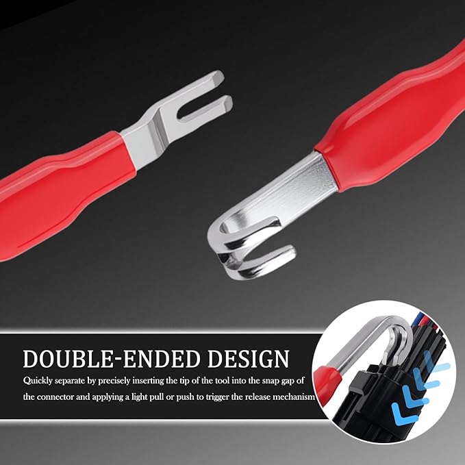 Electrical Disconnect Pliers for Cars with Terminal Removal Tool Kit,Sturdy Electrical Connector Pliers with Double Head/60° 
