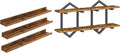 HOOBRO Floating Shelves, Wall Shelf Set of 2, Wall Mounted Storage Shelves 2-Tier, Hanging Bathroom Shelves, for Living Room,