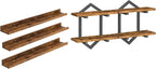 HOOBRO Floating Shelves, Wall Shelf Set of 2, Wall Mounted Storage Shelves 2-Tier, Hanging Bathroom Shelves, for Living Room,