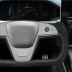MEWANT Hand Stitched Tesla Model S Yoke Steering Wheel Cover Wrap for Tesla Model S 2021-2023 / Model X 2021-2023 Tesla Yoke Steering Wheel Accessories(3D Style)