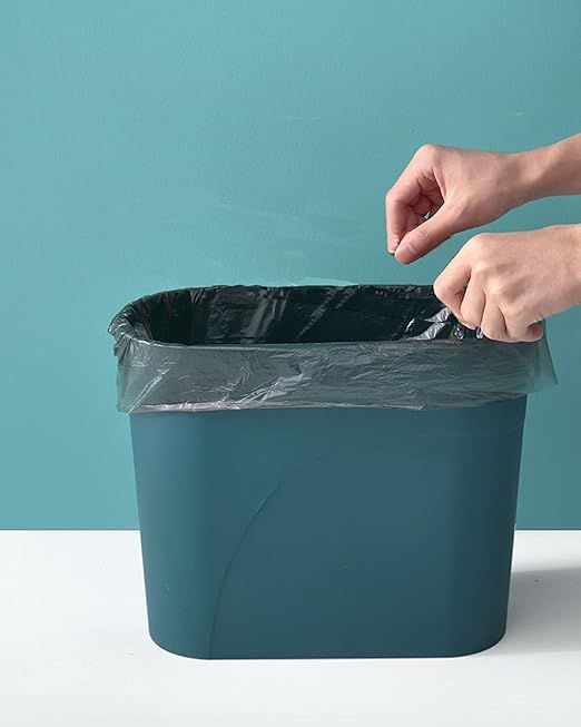 Bathroom Small Trash Can, 3 Gallon Slim Plastic, Blue