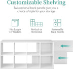 Best Choice Products 8-Cube Storage Organizer, 13.5in Shelf Opening, Bookcase, Display Shelf, Customizable w/ 2 Removable Bac