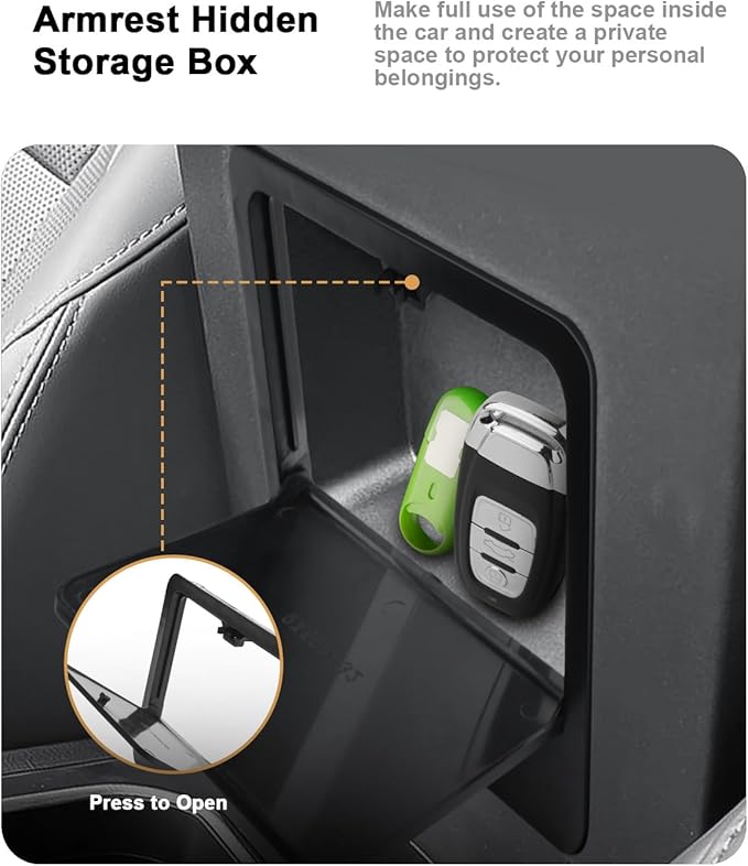 2026 GX 550 Center Console Organizer - 2 Pcs For 2024-2026 Lexus GX 550 Center Console Organizer + Armrest Hidden Storage Box - Organizer Set For 2024-2026 GX550(Premium/Luxury/Overtrail) Accessories