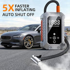 Cordless Tire Inflator Portable Air Compressor - 3600mAh Rechargeable Car Tire Pump with Digital Pressure Gauge, LED Light, Auto Shut Off, Dual Power Source for Car, Motorcycle, Bicycle, Balls