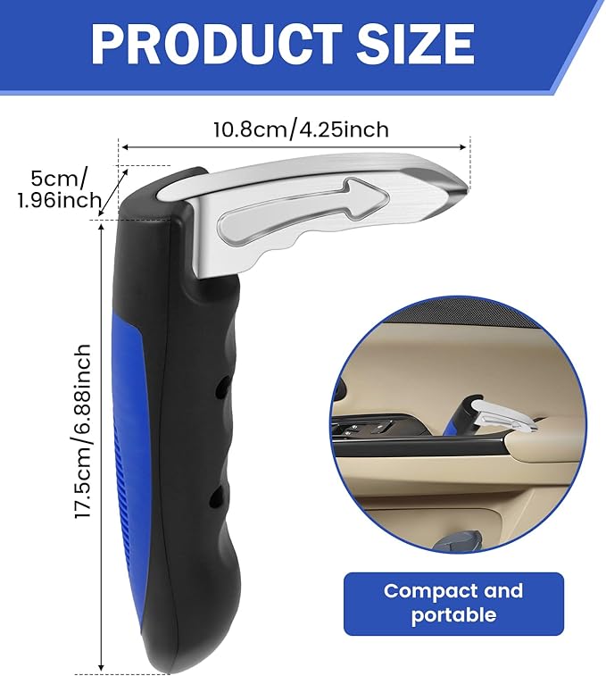 2 Pack Car Handle Assist for Elderly, Car Door Handle with Anti-Slip Grip, Portable Auto Cane 3-in-1 Vehicle Support Handle f