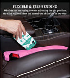 2PCS Car Seat Gap Filler,Super Flexible Car Side Seat Gap Filler Car interior Accessories,Universal CCar Organizer Between Seats for Tightly Filling Seat Gaps (Pink)……
