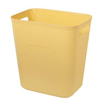 UUJOLY Plastic Small Trash Can Wastebasket, Garbage Container Basket for Bathrooms, Laundry Room, Kitchens, Offices, Kids Rooms, Dorms, 3.5 Gallon, Yellow