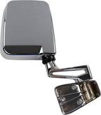 TRQ Driver and Passenger Side Mirror Assembly Set Manual Chrome Smooth Paint to Match Compatible with 1987–95 Jeep Wrangler 1