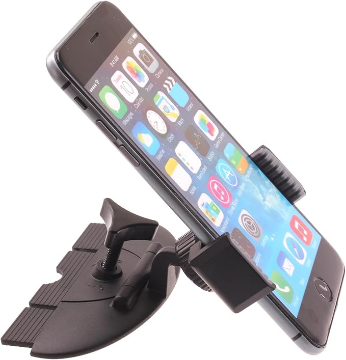 Car Mount CD Slot Holder Compatible with HMD Vibe, Cradle Swivel Dock Strong Grip CD Player Slot
