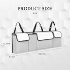 Car Trunk Organizer, Waterproof Collapsible Cargo Bag with 4 Pockets,Backseat Hanging Large Storage with Adjustable Straps, St
