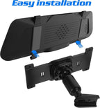 NUOBESTY Rear View Mirror Bracket Dash Mount - Universal Car Rearview Mirror Back Plate Holder for Dash Cam Installation 6.10X2.63X0.39In Easy Setup Vibration Resistant