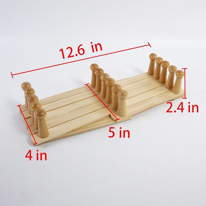 AMAPON Accordion Style Expandable Wall Wooden Coat Rack 16 Hooks (Pegs) Hang Hats Jackets Coffee Mug Purses Necklaces Towels 