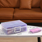 novelinks Transparent 4" x 6" Photo Cases and Clear Craft Keeper with Handle, 16 Inner Photo Organizers & Photo Storage Box, 