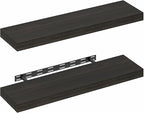 Furinno Tanna Floating Shelves for Wall Set of 2, 9 x 35 Wall Shelf, Wall Mounted Floating Shelf with Invisible Bracket, 2-in
