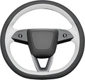 MEWANT DIY Stitching Real Leather Steering Wheel Cover Wrap for Tesla Model 3 Highland 2023-2025/Model Y 2025 Highland for Tesla Model 3/Model Y Accessories(3D Style)