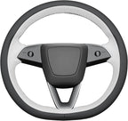 MEWANT DIY Stitching Real Leather Steering Wheel Cover Wrap for Tesla Model 3 Highland 2023-2025/Model Y 2025 Highland for Tesla Model 3/Model Y Accessories(3D Style)