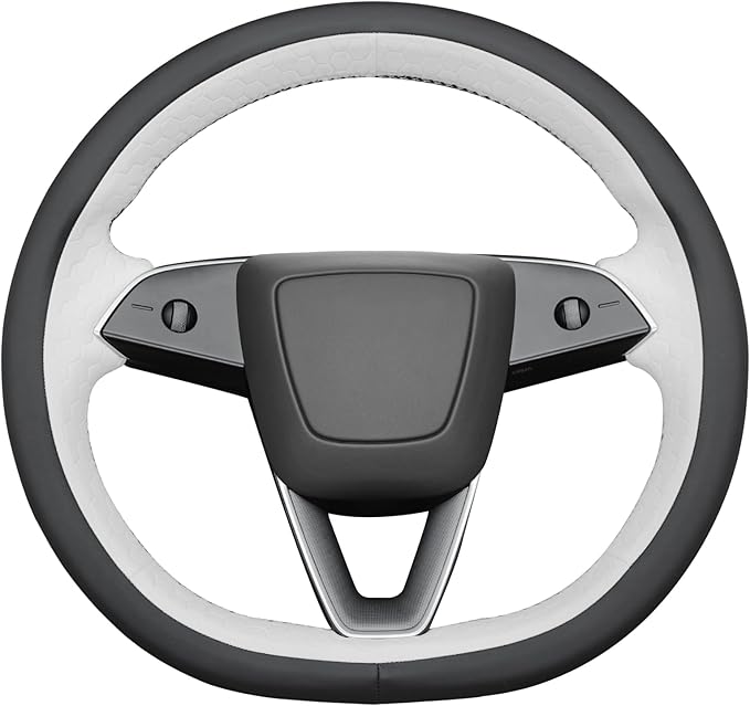 MEWANT DIY Stitching 3D Style Steering Wheel Cover Wrap for Tesla Model 3 Highland 2023-2025/Model Y 2025 Highland for Tesla Model 3/Model Y Accessories(3D Style)