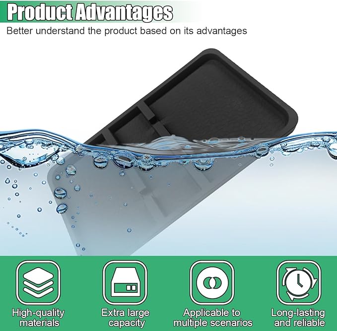 Large Dashboard Mat for Car - Rubber Anti-Slip Dash Pad Accessory Car Phone Holder Tray - Universal Auto Dashboard Organizer 