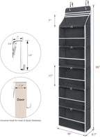 Univivi Hanging Yarn Storage Organizer with 6 Zipper Closure Compartments, Large Capacity Knitting Organizer Storage, Over Th