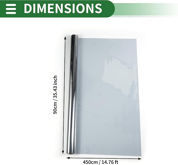 Motoforti Nano Ceramic Car Window Tint Film VLT 60% IRR 60% UVR 55% Silver Tone 14.76 ft x 35.43 Inch Privacy Film 2mil PET 1 Pc