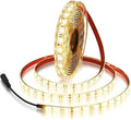 ALITOVE 16.4ft Warm White 3500K 5050 SMD LED Flexible Strip Ribbon Light 5M 300 LEDs Waterproof IP65 DC 12V for Home Garden Commercial Area and Festival Lighting